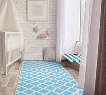 Load image into Gallery viewer, Ottomanson Glamour Collection Contemporary Moroccan Trellis Design Runner Rug (Non-Slip) Kitchen and Bathroom Mat