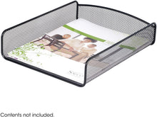 Load image into Gallery viewer, Safco Products Onyx Mesh Single Tray Desktop Organizer 3272BL, Black Powder Coat Finish, Durable Steel Mesh Construction
