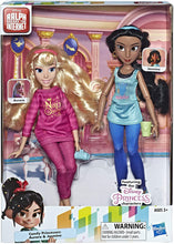 Load image into Gallery viewer, Disney Princess Ralph Breaks The Internet Movie Dolls, Jasmine &amp; Aurora Dolls with Comfy Clothes &amp; Accessories