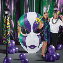 Load image into Gallery viewer, Giant Mardi Gras Masquerade Cutout Standee Standup Photo Booth Prop Background Backdrop Party Decoration Decor Scene Setter Cardboard Cutout