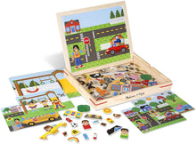 Load image into Gallery viewer, Melissa &amp; Doug Wooden Magnetic Matching Picture Game With 119 Magnets and Scene Cards