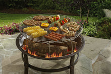 Load image into Gallery viewer, Mr. Bar-B-Q 08600YFS Large Round Cooking Grate with Folding Legs, Silver