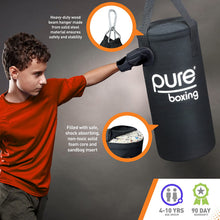 Load image into Gallery viewer, Pure Boxing Kids 25lb Canvas Heavy Bag Boxing Set with Gloves and Jump Rope