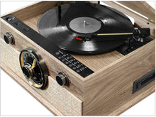 Load image into Gallery viewer, Victrola Brookline Style 6-in-1 Bluetooth Record Player &amp; Multimedia Center with Built-in Speakers - 3-Speed Turntable, CD &amp; Cassette Player, FM Radio, Wireless Music Streaming, Farmhouse Oatmeal
