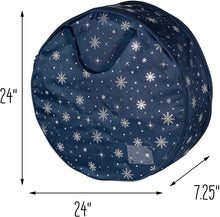 Load image into Gallery viewer, Honey-Can-Do SFT-08591 Deluxe 2 24&quot; Wreath Storage Bag, Navy