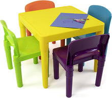 Load image into Gallery viewer, Humble Crew, Vibrant Kids Plastic Table and 4 Chairs Set