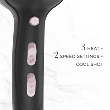 Load image into Gallery viewer, Remington AC2015 Pro Hair Dryer with Pearl Ceramic Technology, Black/Pink