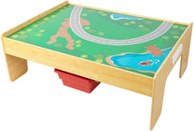 Load image into Gallery viewer, KidKraft Adventure Town Railway Train Set &amp; Table with EZ Kraft Assembly, Natural