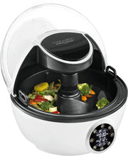 Load image into Gallery viewer, Gourmia GCR1700 10 in 1 Programmable Air Fryer &amp; Multi Cooker - Robotic Hands-Free Stirrer - 1230W - White - Bonus Recipe Book