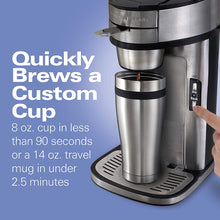 Load image into Gallery viewer, Hamilton Beach Scoop Single Serve Coffee Maker, Fast Brewing, Stainless Steel (49981A)