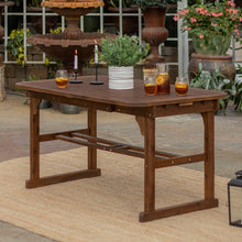 Load image into Gallery viewer, WE Furniture Solid Acacia Wood Patio Extendable Dining Table