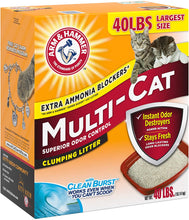 Load image into Gallery viewer, Arm &amp; Hammer Multi-Cat Clumping Cat Litter, Scented 40lb