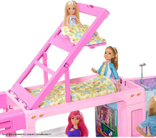 Load image into Gallery viewer, Barbie 3-in-1 DreamCamper Vehicle, approx. 3-ft, Transforming Camper with Pool, Truck, Boat and 50 Accessories, Makes a Great Gift for 3 to 7 Year Olds, Multicolor