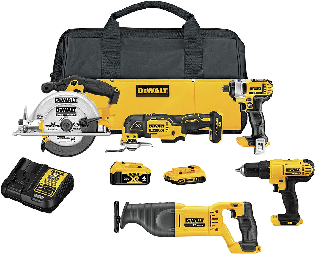 DEWALT 20V MAX Cordless Drill Combo Kit , 5-Tool (DCK551D1M1)