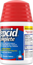 Load image into Gallery viewer, Pepcid Complete Acid Reducer + Antacid Chewable Tablets, Tropical Fruit, 25 ct