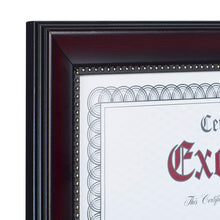 Load image into Gallery viewer, Dax 8.5x11 Prestige Beaded Rosewood Document Frame, Wall Display