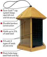 Load image into Gallery viewer, Perky-Pet Bamtrio Trio Bamboo Wild Bird Feeder, Tan