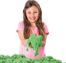 Load image into Gallery viewer, Kinetic Sand, Sandbox Playset with 1lb of Green and 3 Molds, for Ages 3 and Up