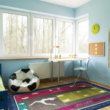 Load image into Gallery viewer, Mohawk Home Aurora Gymnastics Fun Colorful Printed Contemporary Kids Area Rug,5'x8',Multicolor