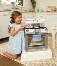 Load image into Gallery viewer, Little Tikes First Oven Realistic Pretend Play Appliance for Kids, Play Kitchen with 11 Accessories and Realistic Cooking Sounds, Unique Toy Multi-Color, Ages 2+