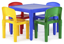 Load image into Gallery viewer, Humble Crew, Vibrant Kids Plastic Table and 4 Chairs Set