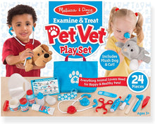Load image into Gallery viewer, Melissa &amp; Doug Examine &amp; Treat Pet Vet Play Set - The Original (24 Pieces, Great Gift for Girls and Boys - Kids Toy Best for 3, 4, 5 Year Olds and Up)