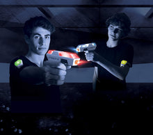 Load image into Gallery viewer, Laser X Two Player Laser Gaming Set, Multi, 2 Laser Units with 2 Arms Receivers 100' Range