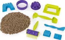 Load image into Gallery viewer, Kinetic Sand, Beach Day Fun Playset with Castle Molds, Tools, and 12 oz. of Kinetic Sand for Ages 3 and Up