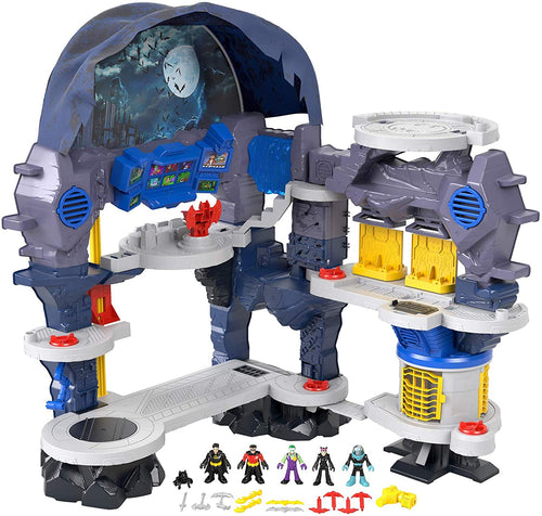 Fisher-Price Imaginext DC Super Friends Super Surround Batcave, interactive Batman playset with lights, sounds and 5 exclusive figures
