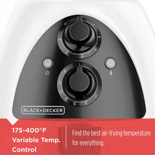Load image into Gallery viewer, BLACK+DECKER Purify 2-Liter Air Fryer, White/Black, HF100WD