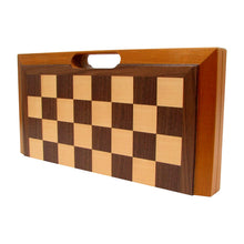 Load image into Gallery viewer, Trademark Games Deluxe Wooden Chess, Checker and Backgammon Set, Brown