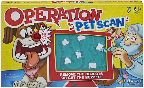 Hasbro Gaming Operation Pet Scan Board Game for 2 or More Players, Kids Ages 6 and Up, with Silly Sounds, Remove The Objects or Get The Buzzer