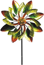 Load image into Gallery viewer, Alpine Corporation Dual Floral Windmill Stake with Gems