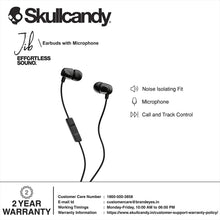 Load image into Gallery viewer, Skullcandy Effortless Sound Skullcandy Jib With Mic Earbuds, Black (S2Duyk,343)