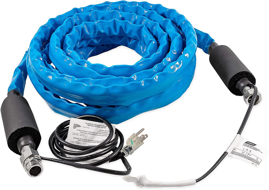 Camco 12ft TastePURE Heated Drinking Water Hose with Thermostat,Lead and BPA Free