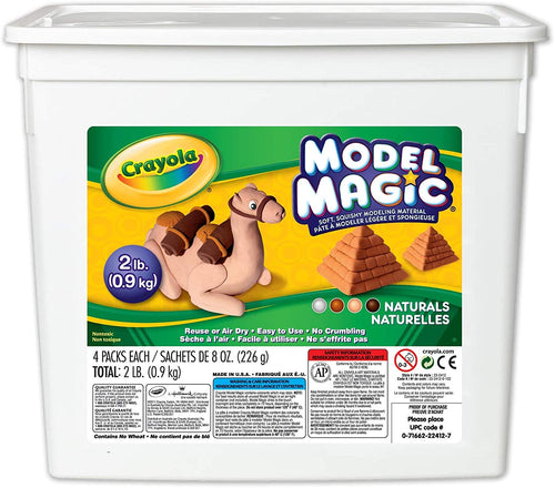 Crayola Model Magic Naturals, Modeling Clay Alternative, 2 lb. Bucket, Gifts for Kids