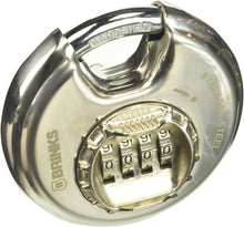 Load image into Gallery viewer, BRINKS 173-80051 80mm Stainless Steel Resettable Combination Discus Padlock