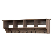 Load image into Gallery viewer, Prepac 60" Wide Hanging Entryway Shelf, 60 inches, Drifted Gray