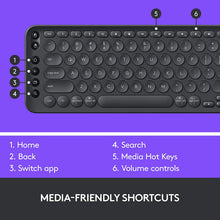 Load image into Gallery viewer, Logitech K600 TV - TV Keyboard with Integrated Touchpad and D-Pad Compatible with Smart TV - Graphite Black