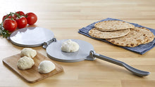 Load image into Gallery viewer, IMUSA USA MEXI-86009M Cast Aluminum Tortilla &amp; Roti Press 8-Inch, Silver