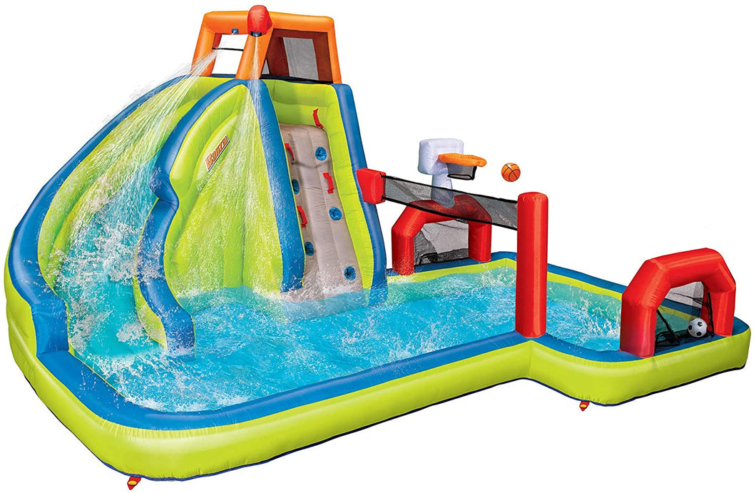 BANZAI Inflatable Water Park with Slide and Pool