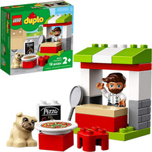 Load image into Gallery viewer, LEGO DUPLO Town Pizza Stand 10927 Pretend Play Pizza Set for Toddlers, Learning Toy for Kids Ages 2 and Over, New 2020 (18 Pieces)