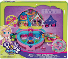 Load image into Gallery viewer, Polly Pocket Tiny is Mighty Theme Park Backpack Compact with Adjustable Straps, 2 Micro Dolls, Ice Cream Cart &amp; Rides For Ages 4 Years Old &amp; Up