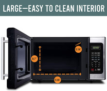 Load image into Gallery viewer, Farberware Classic FMO09AHTBKD Classic 0.9 Cu. Ft. 900-Watt Microwave Oven with LED Lighting, Stainless Steel