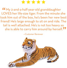Load image into Gallery viewer, Melissa &amp; Doug Giant Tiger - Lifelike Stuffed Animal (over 5 feet long)