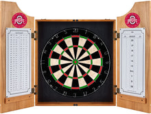 Load image into Gallery viewer, NCAA Ohio State University Wood Dart Cabinet Set