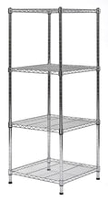 Load image into Gallery viewer, Muscle Rack SWS181847-4C Steel Wire Shelf Slim Spacesaver 18”W x 18”D x 47”H, 4 Shelves, 47" Height, 18" Width, 18" Length