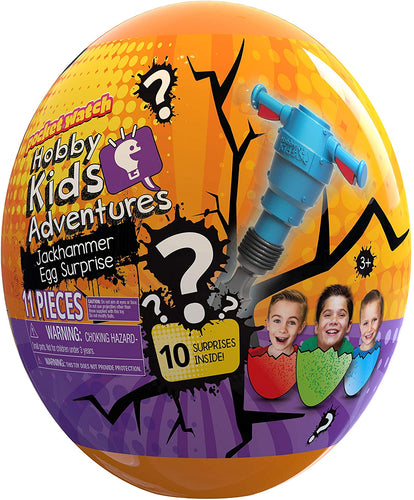 Gather Friends and Playmates to Get This HobbyKids Jackhammer Egg Surprise Crackin' for More Fun Surprises!