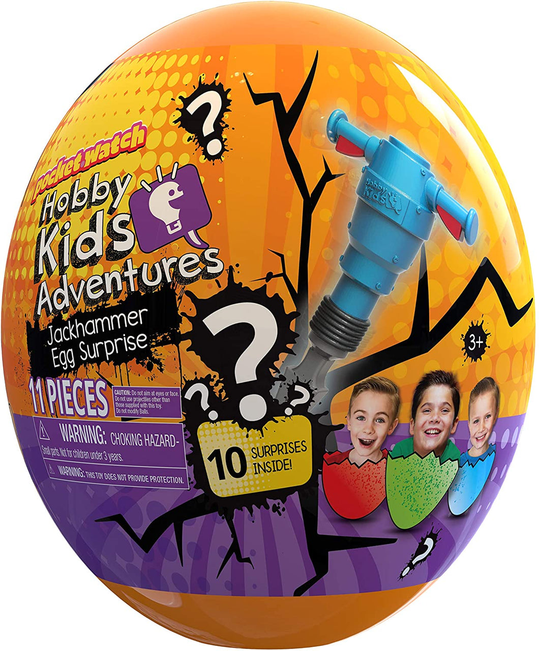 Gather Friends and Playmates to Get This HobbyKids Jackhammer Egg Surprise Crackin' for More Fun Surprises!