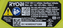Load image into Gallery viewer, Ryobi P737 18-Volt ONE+ Portable Cordless Power Inflator for Tires (Battery Not Included, Power Tool Only)